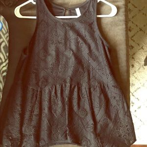 Black crochet top